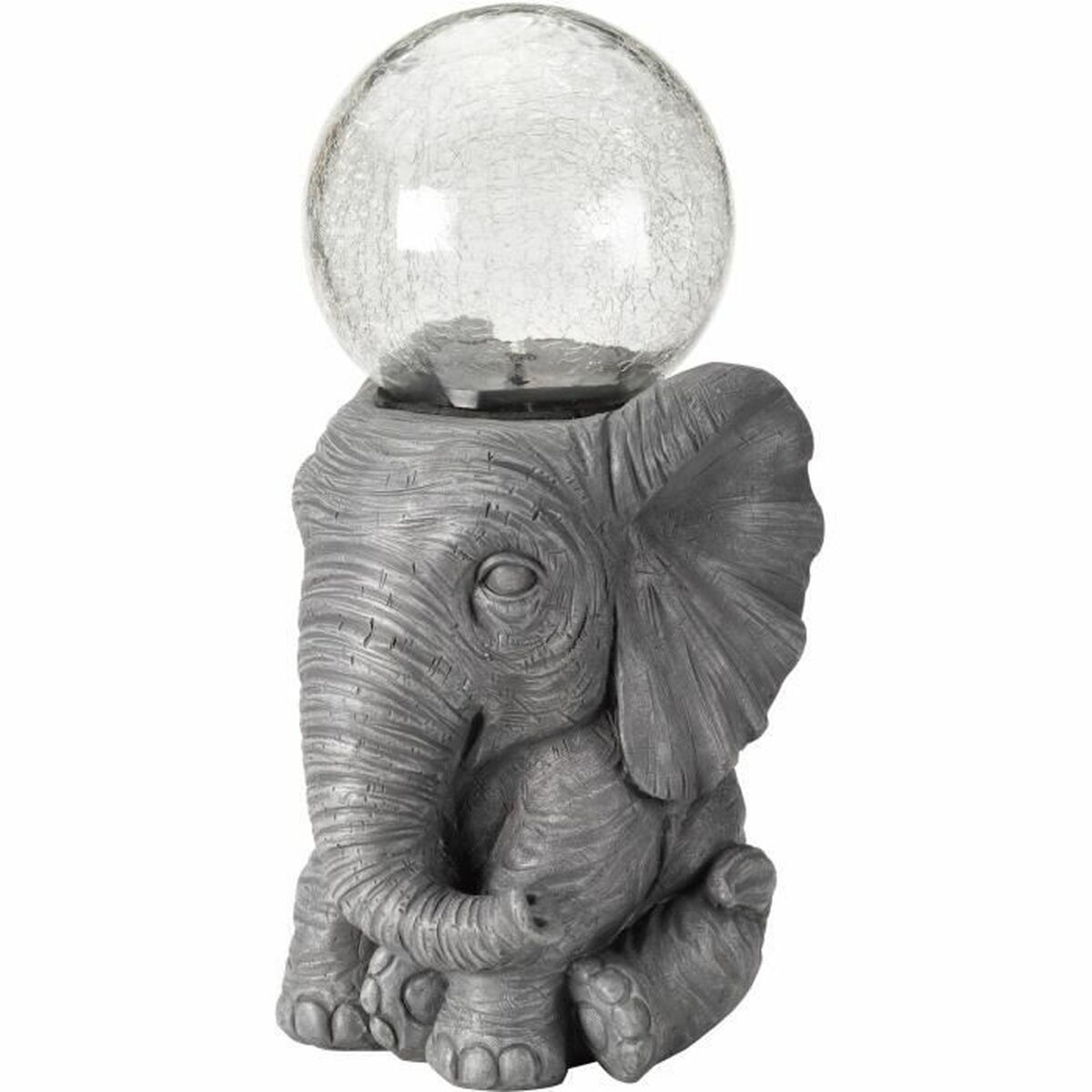 Solcellelampe elephant Hvit